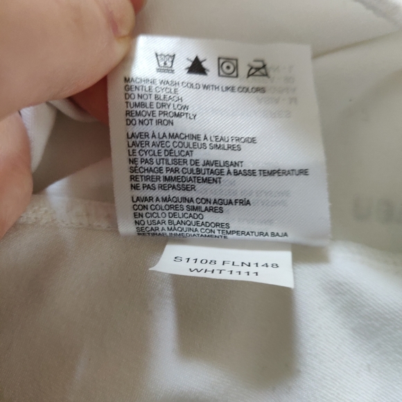 New Balance Lightning Dry White and Gold Lined Activewear Top Small - Picture 11 of 11